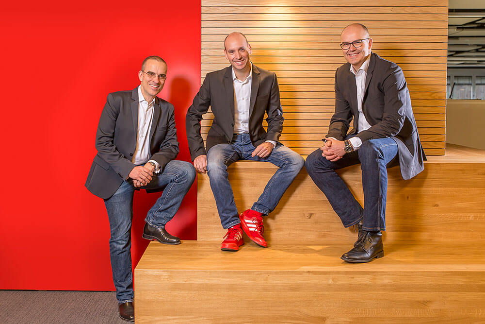 Martin Berger, Firmengründer Thomas Riedel und Frank Eischet (.l.) | © Riedel