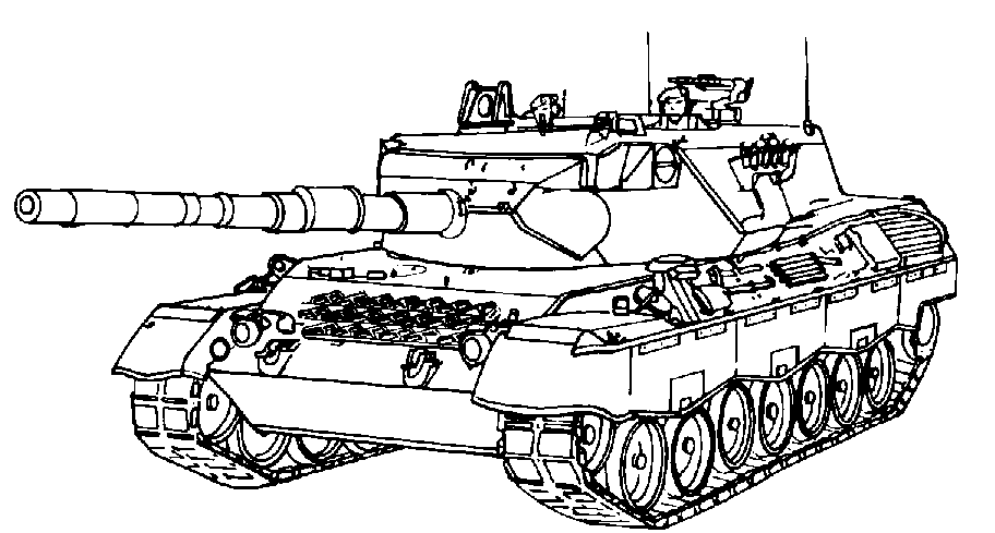 Händische Illustration eines Leopard-Kampfpanzers
