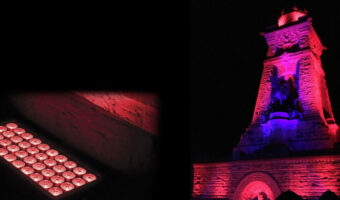 Licht‐produktiv beleuchtet Kyffhäuser Denkmal mit Showtec Helix S5000 Q4