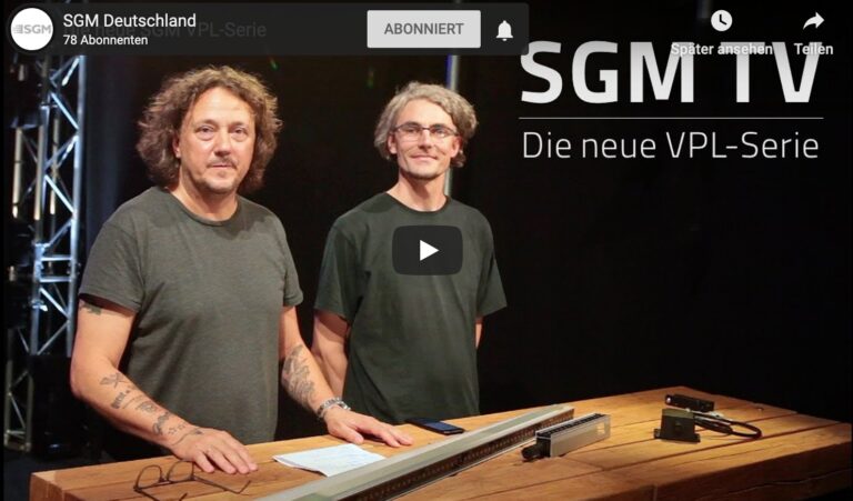 Michael Herweg und Tobias Wörz von SGM mit der neuen SGM VPL-Serie.
