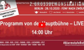 #alarmstuferot: Livestream von der Demonstration am 27.  Oktober 2020 in Berlin