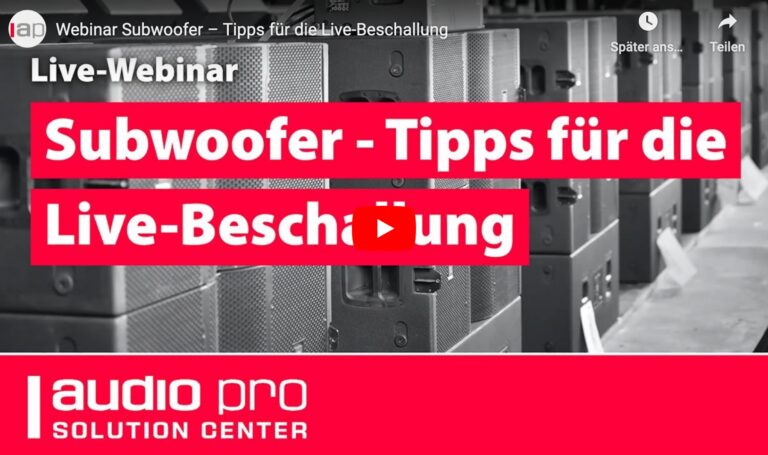Tipps für die Subwoofer Live-Beschallung mit Carsten Peter und Volker Holtmeyer.
