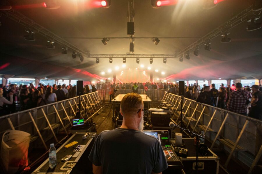 Blick vom FoH der Gloria Arena des Roskilde Festival. © Nalle Magnusson