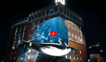 3D-Fassadenmapping des storyLab kiU am Dortmunder U