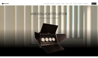 Neue Website für Feiner Lichttechnik Weißlichtfluter