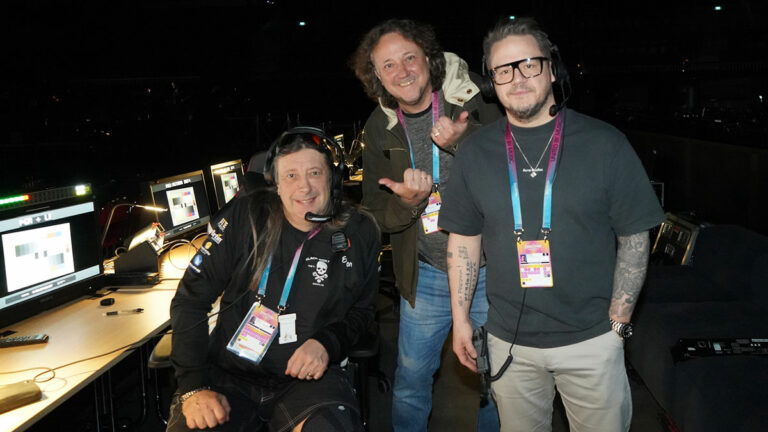 Michael Herweg von ROXX mit Ola Melzig (links) und Fredrik Stormby.