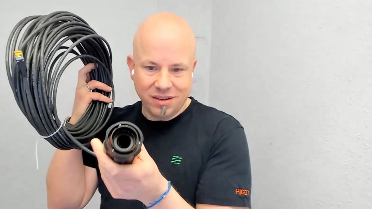 Peter Rieck von Sommer cable und das SC-Monocat 303.