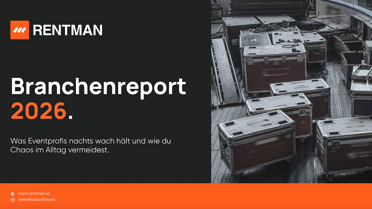Der Softwareanbieter Rentman analysiert im Branchenreport 2026 aktuelle Entwicklungen in der Veranstaltungswirtschaft – mit Fokus auf Effizienz, Technologie und steigende Anforderungen.